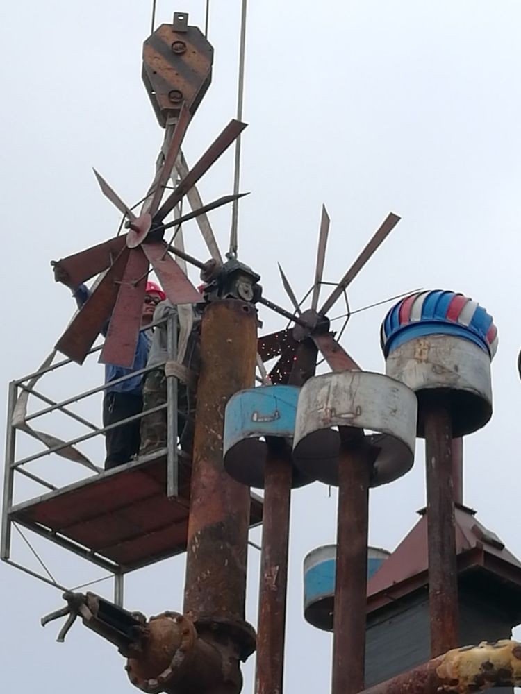 中国著名雕塑家邱天老师告诉您：钢铁装置雕塑是怎么做成的！（三）