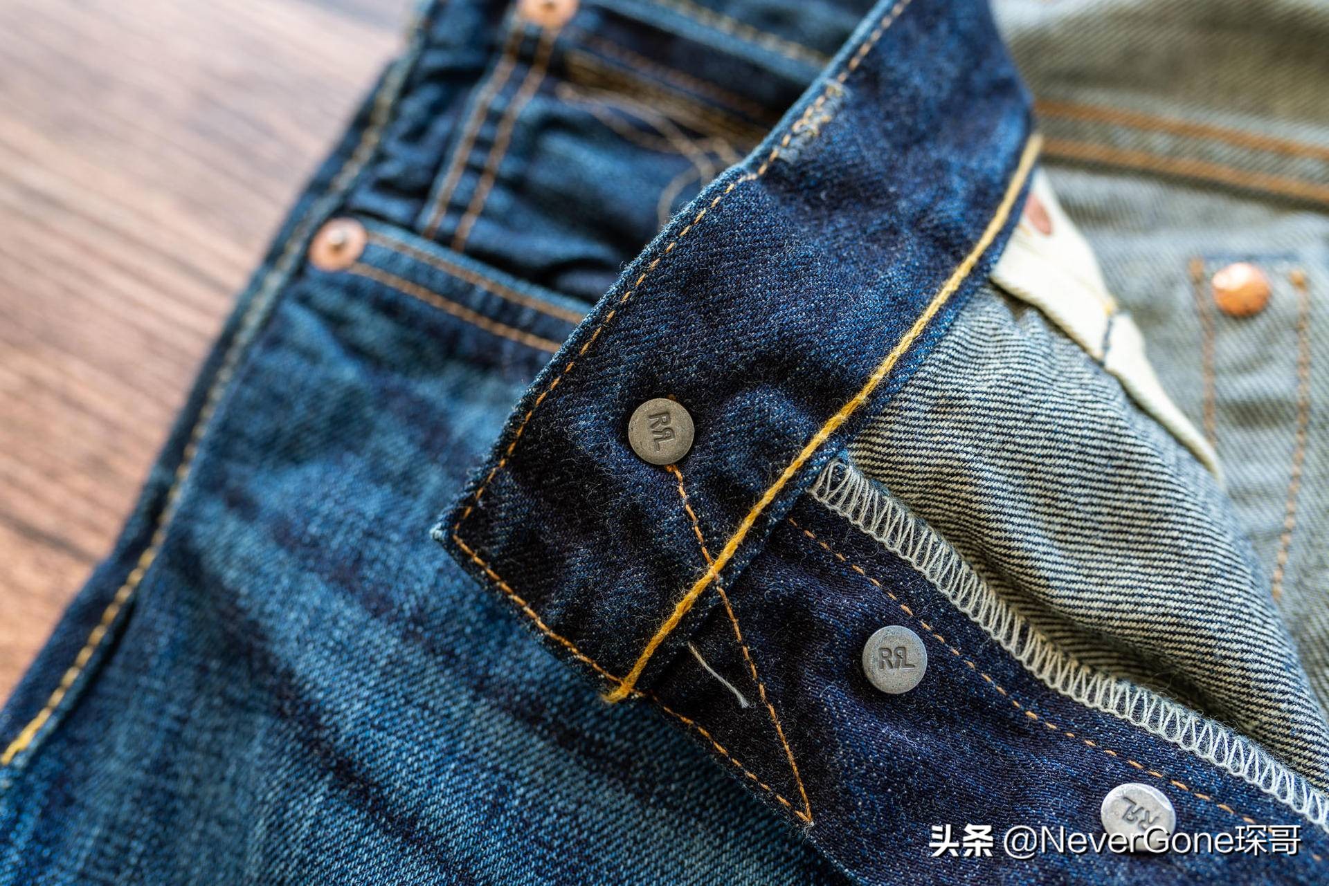 绕不开的袋花情节——一条RRL水洗赤耳牛仔裤