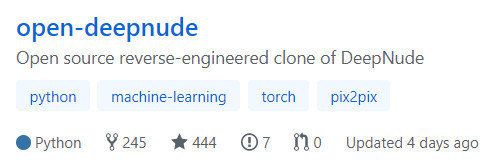 “一键脱衣”的DeepNude下架后一周，GitHub上出现了