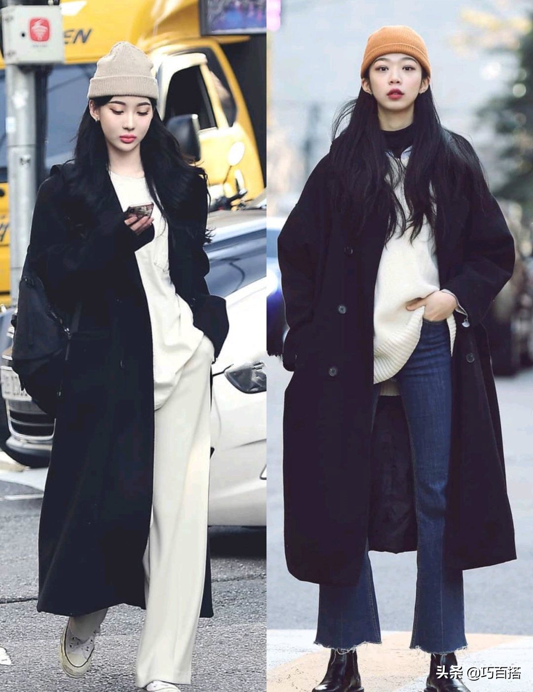 不露腿也时尚的韩国搭配，上身保暖又时髦，怕冷的女生赶紧收藏