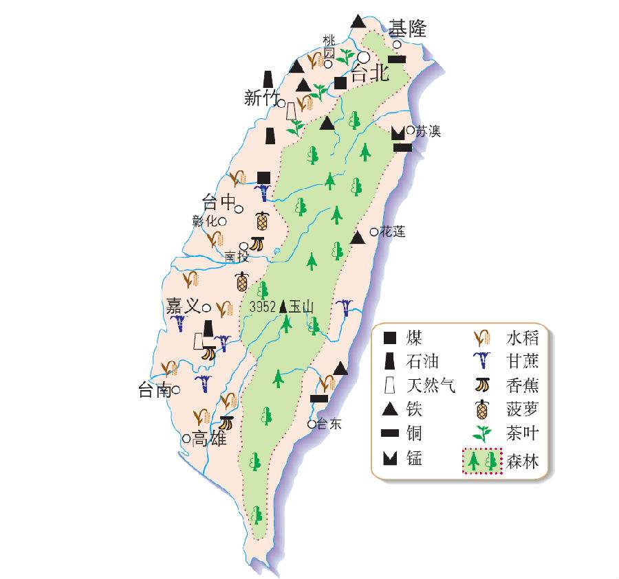 中国地理-台湾省的地理气候和自然资源