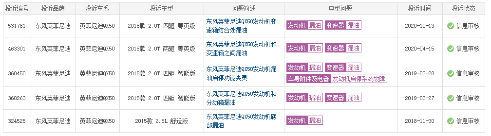 44万的英菲尼迪被指发动机多次漏油，车主要求退车遭拒