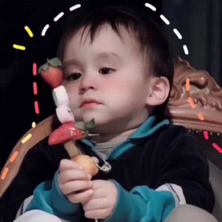 情侣头像呆萌两张配对小孩