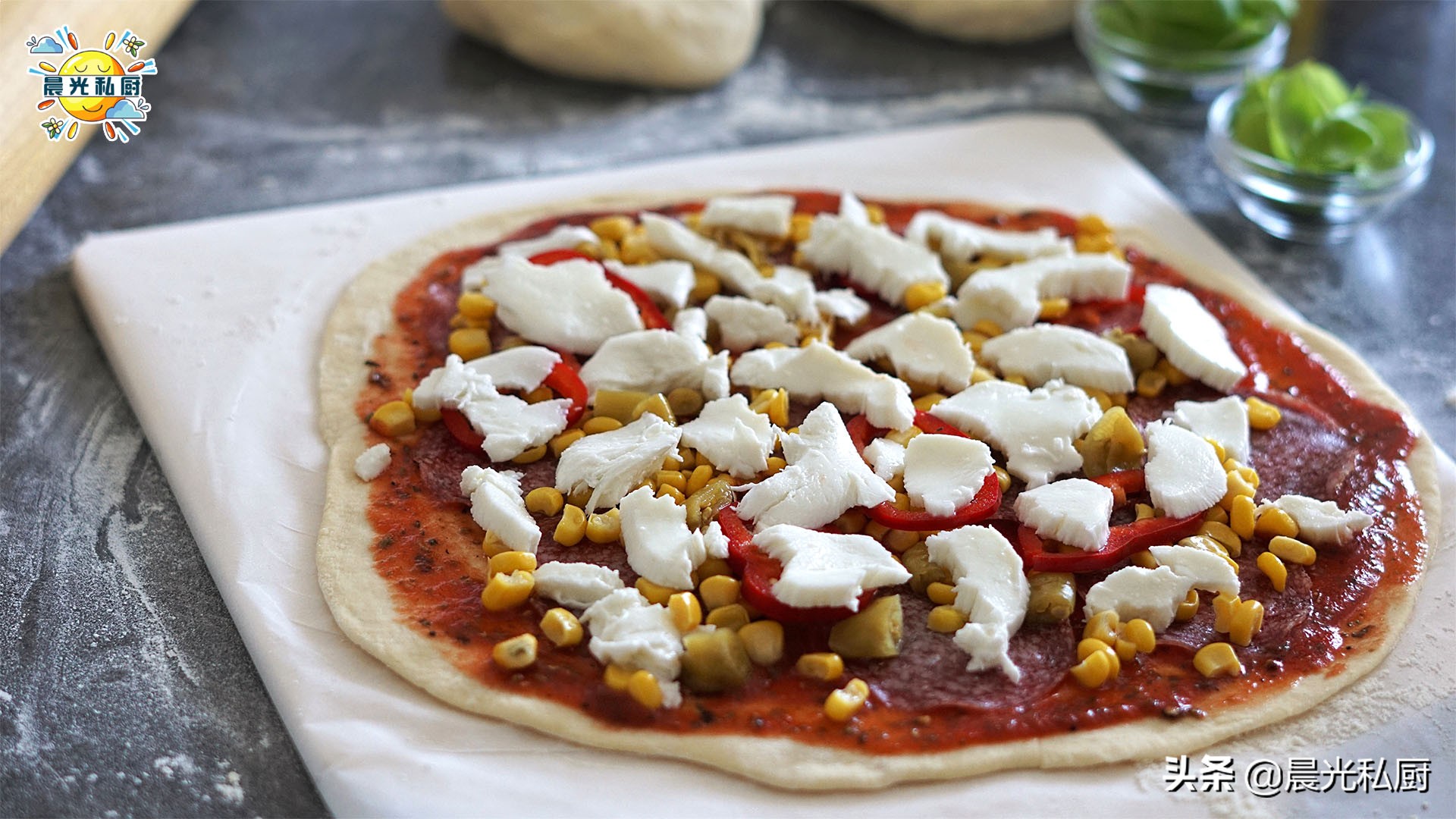 奶酪芝士早餐餅，每個週末都會做的簡易披薩，無需揉麵、一步到位