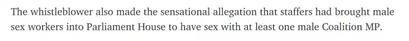 澳洲国会丑闻升级：议员招男妓，在女性桌上手淫自拍！莫里森哭了