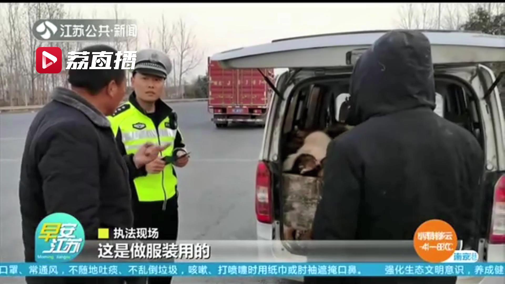 民警例行检查面包车 拉开后备厢门吓一跳 被百余只貉子塞满了