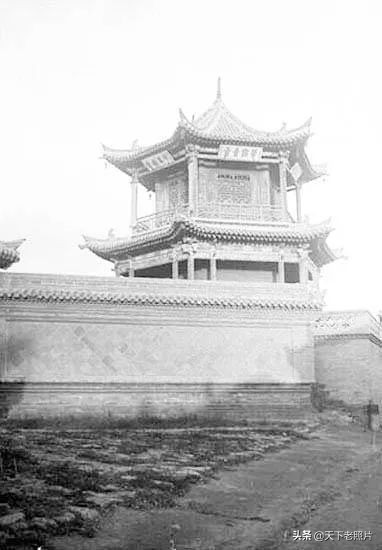 1907年山西大同老照片 百年前的大同城墙鼓楼文庙及街景