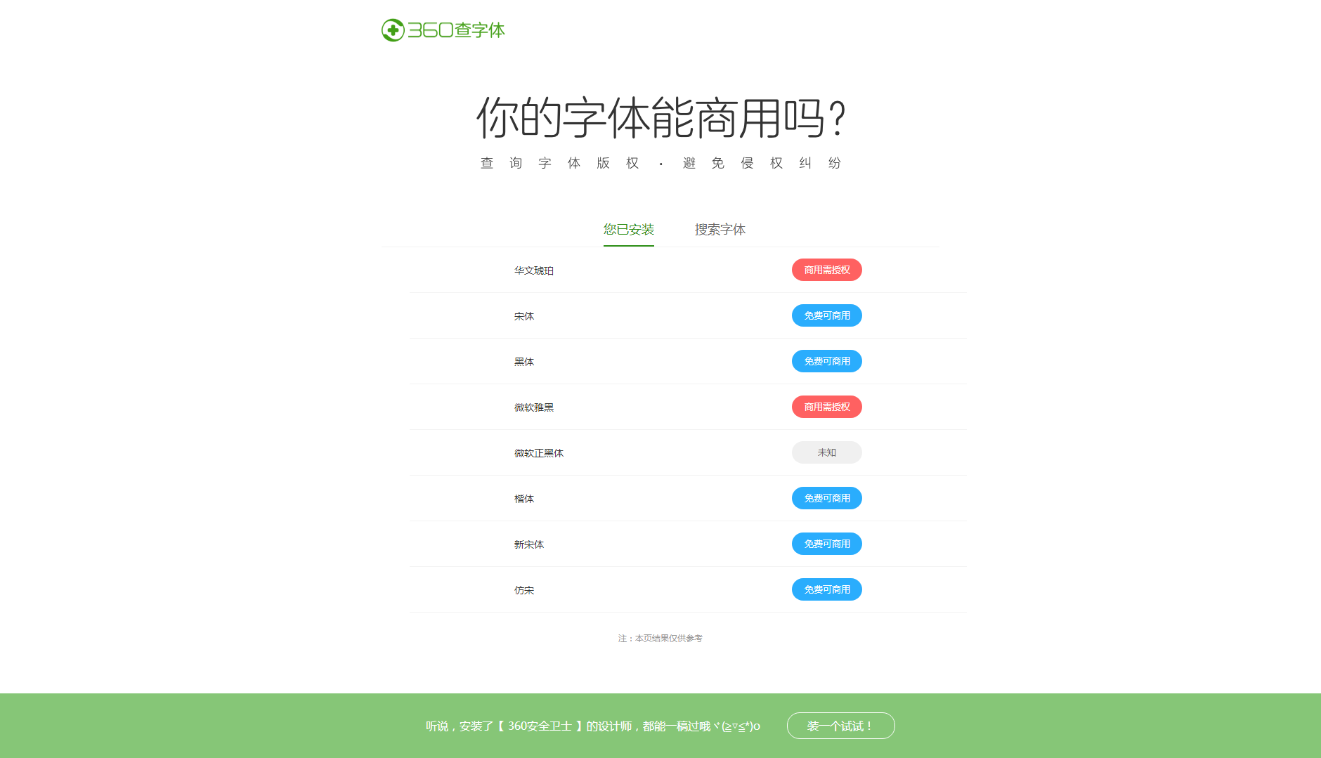 别再乱用字体！先用“360查字体”查查版权