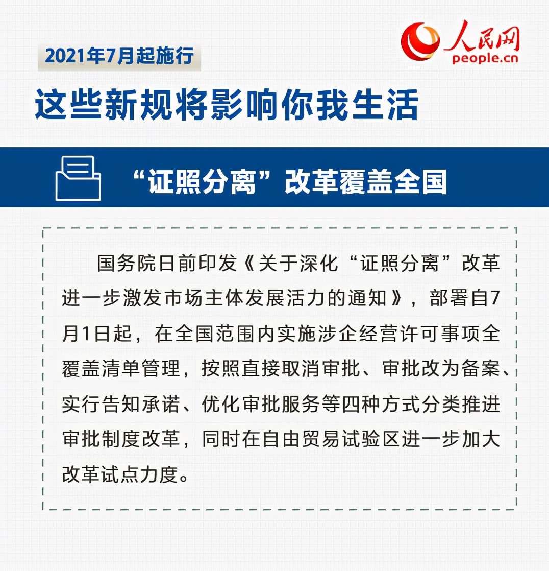 这些新规7月起实施 将影响你我生活