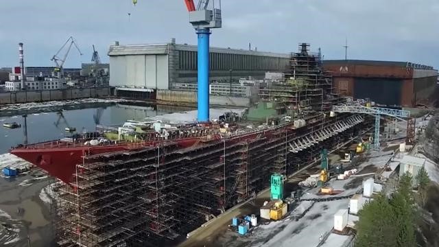 终于得到证实，又一艘东方核巨兽在船台曝光，