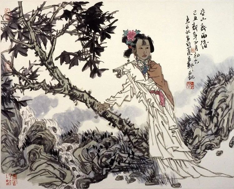 柔美多姿，仪态万方——著名画家徐惠泉以工笔重彩将东方女性的美跃然纸上
