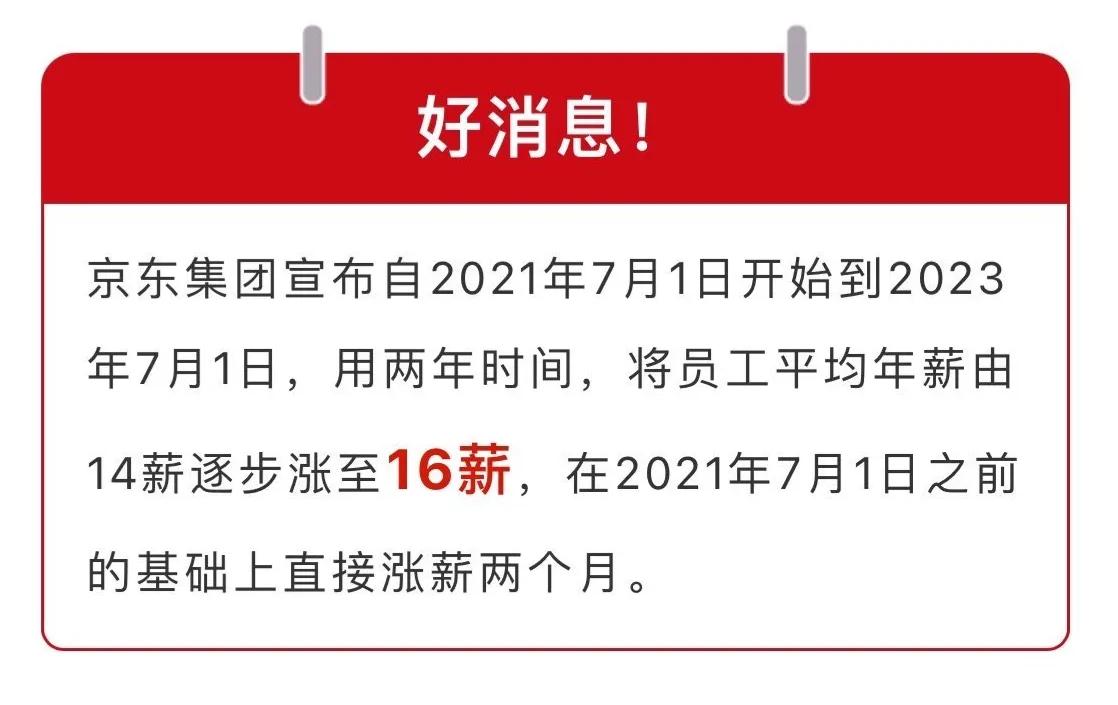 京東全員漲薪至16薪，大廠紛紛取消大小周