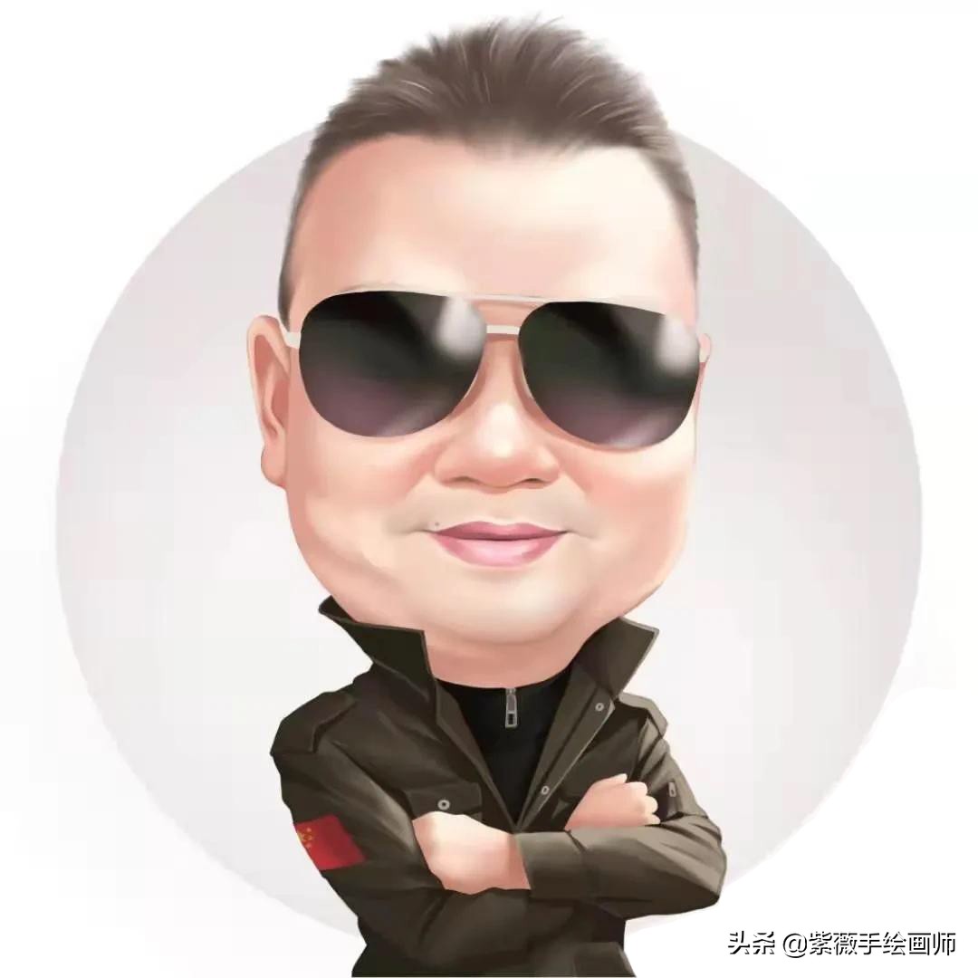 换一换你的头像吧 成熟男士真人手绘头像 领导气场 有品位