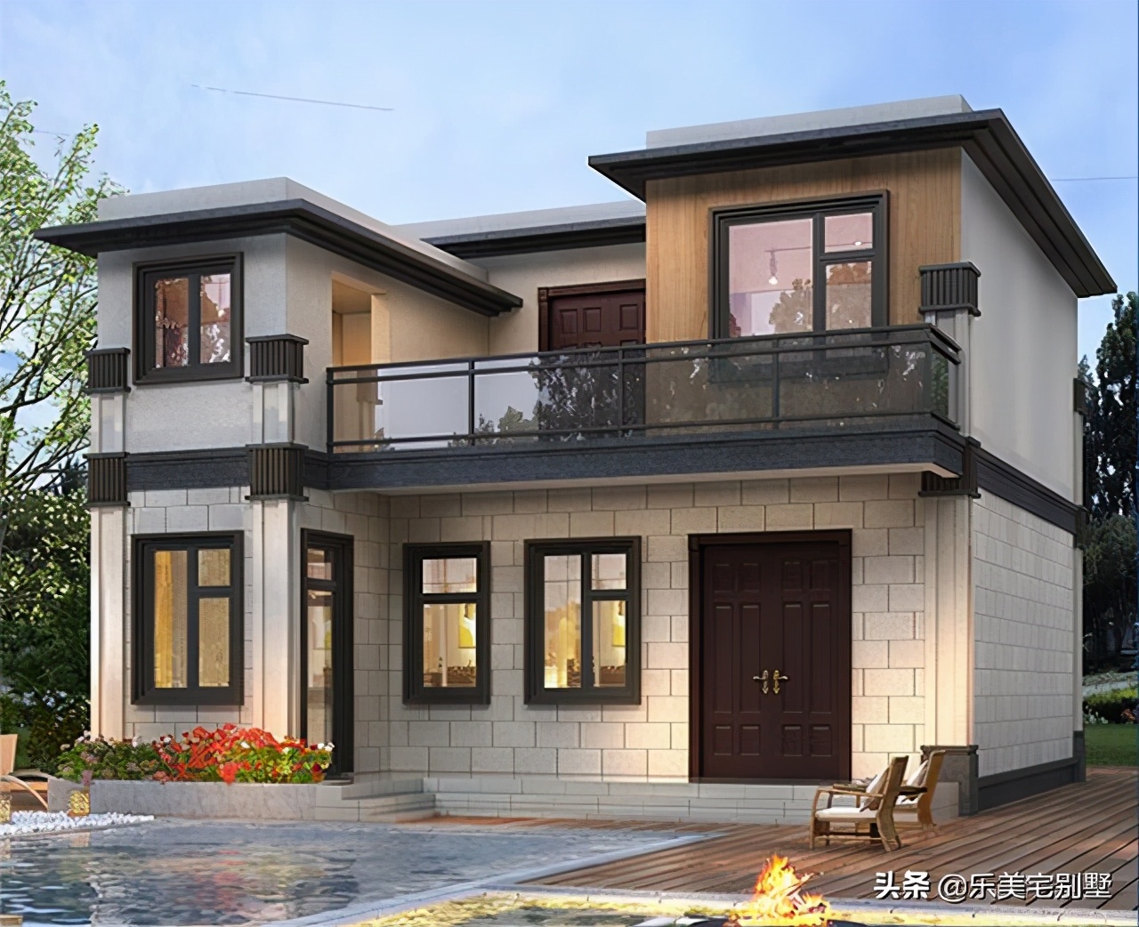 5款农村二层自建楼房别墅设计图,漂亮又简单