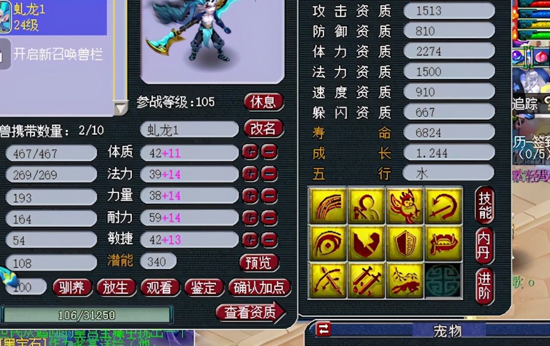 梦幻西游:11技能全红虬龙,玩家得意之作进阶苍鸾怒击