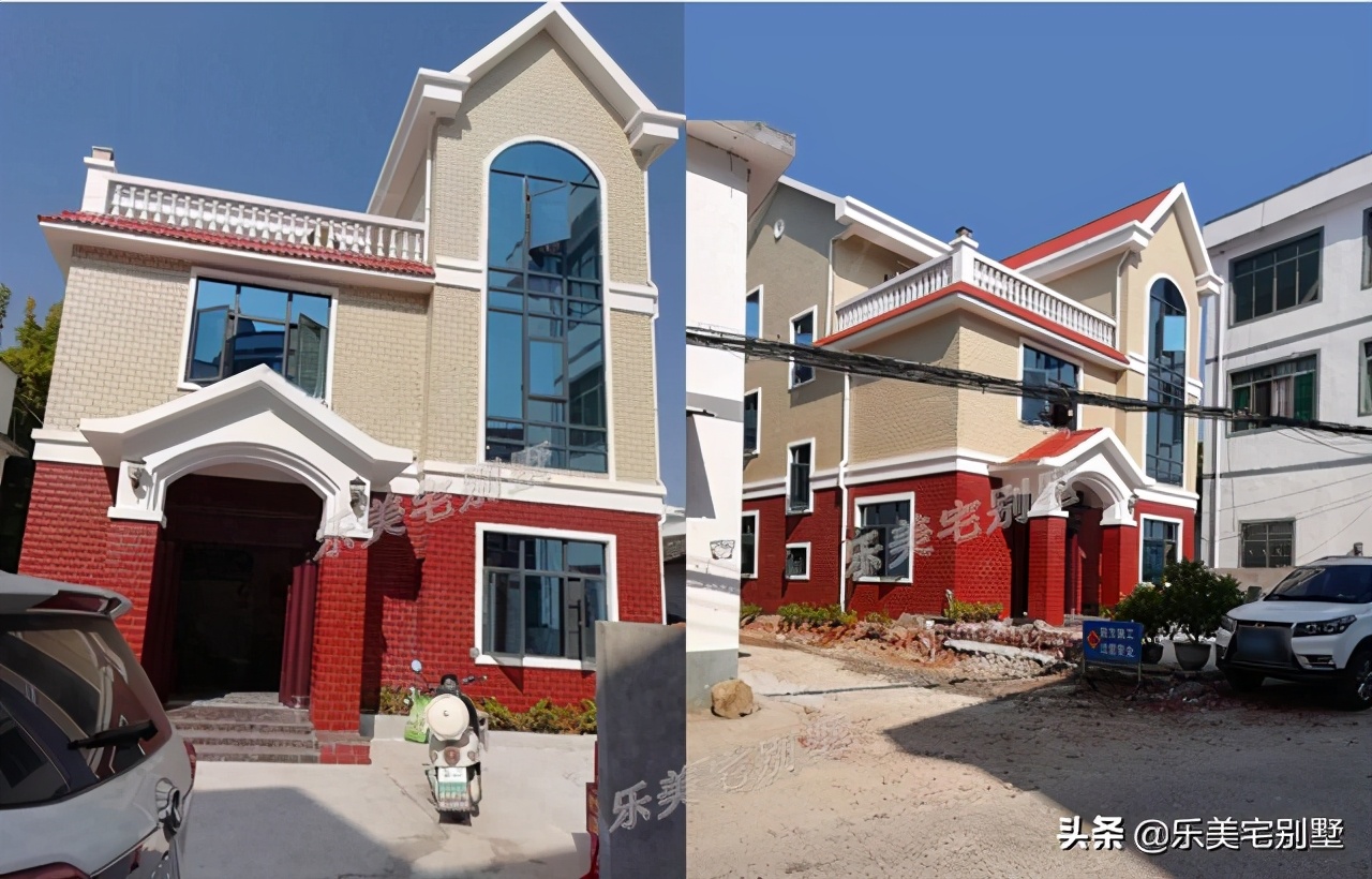 7套农村三层自建房设计图及施工案例实景,简单实用 - 乐美宅别墅网