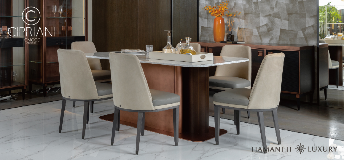 意大利现代餐桌，高颜值的轻奢简约风