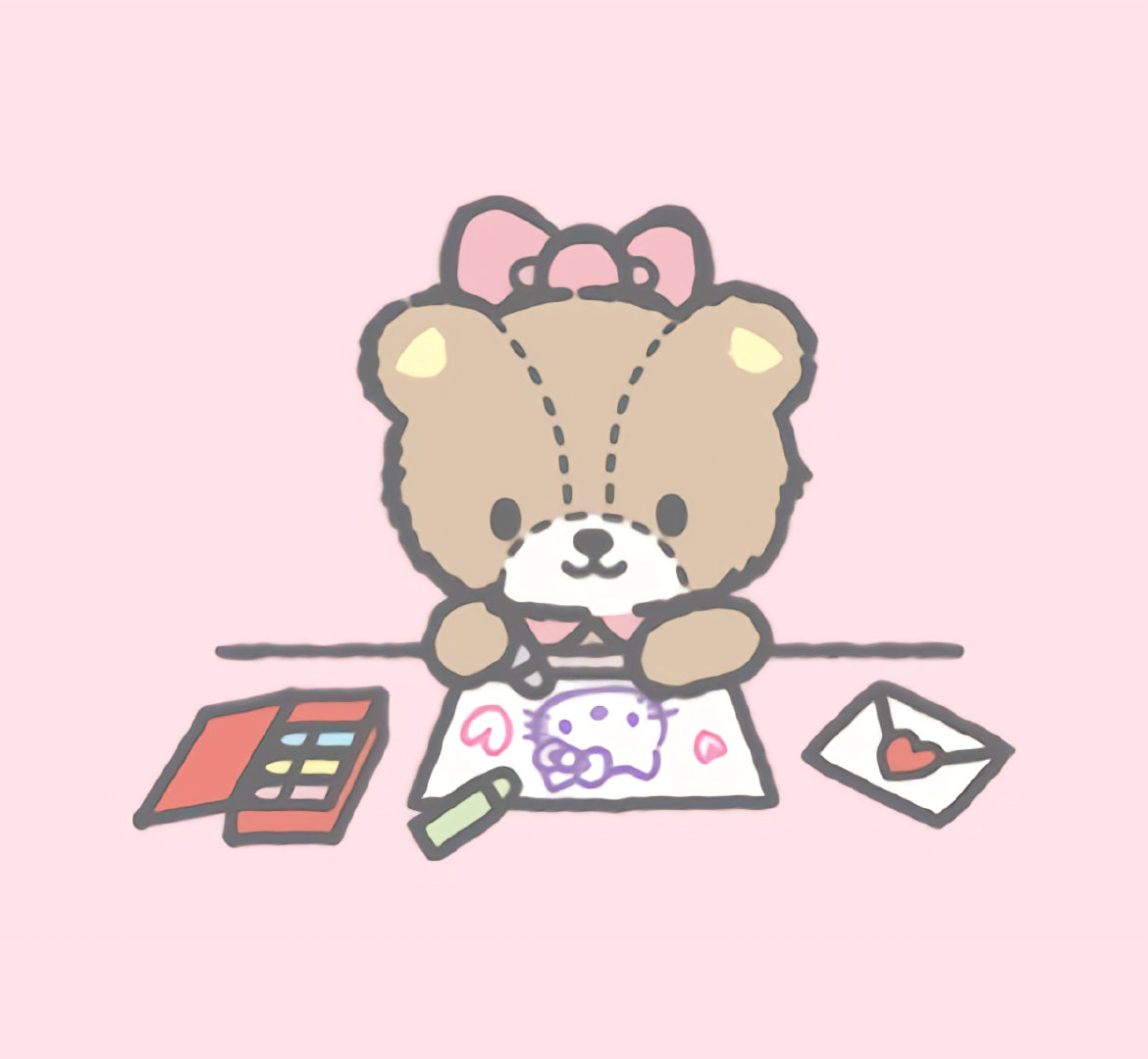 hello kitty图片唯美好看头像,凯蒂猫和小泰迪熊卡通头像图片
