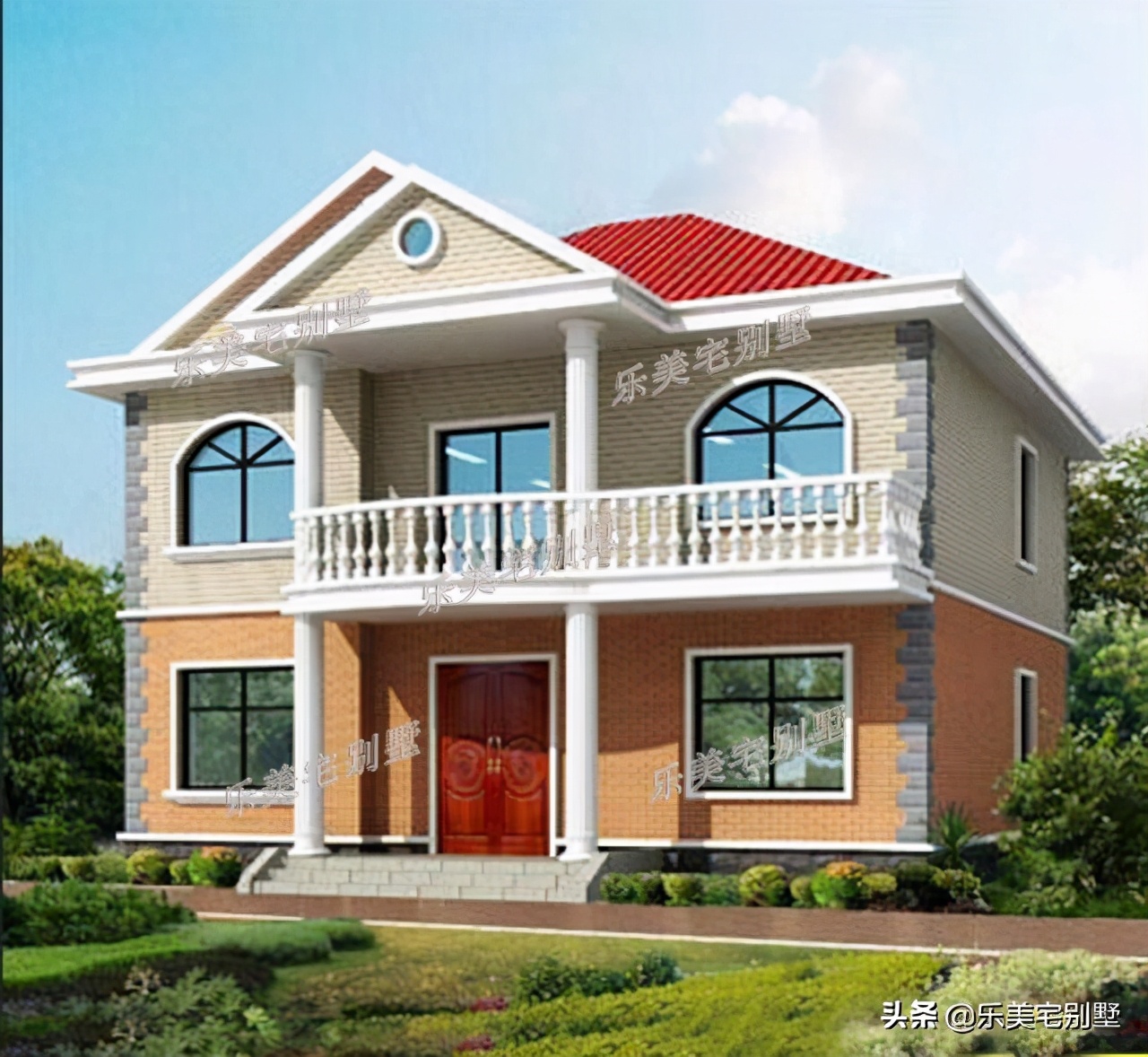 6款接地气农村二层小别墅设计图建成实景图也非常漂亮