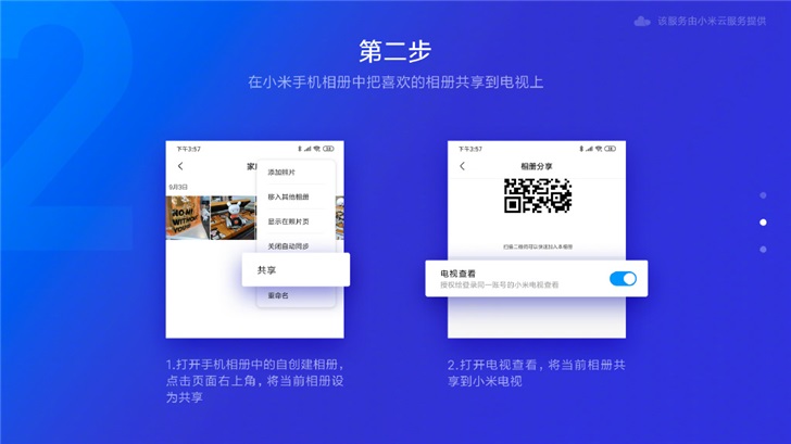 小米电视5共享相册作用已发布，根据小米云服务