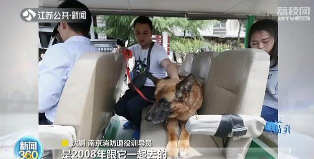 汶川地震搜救犬塑像落成 训导员落泪