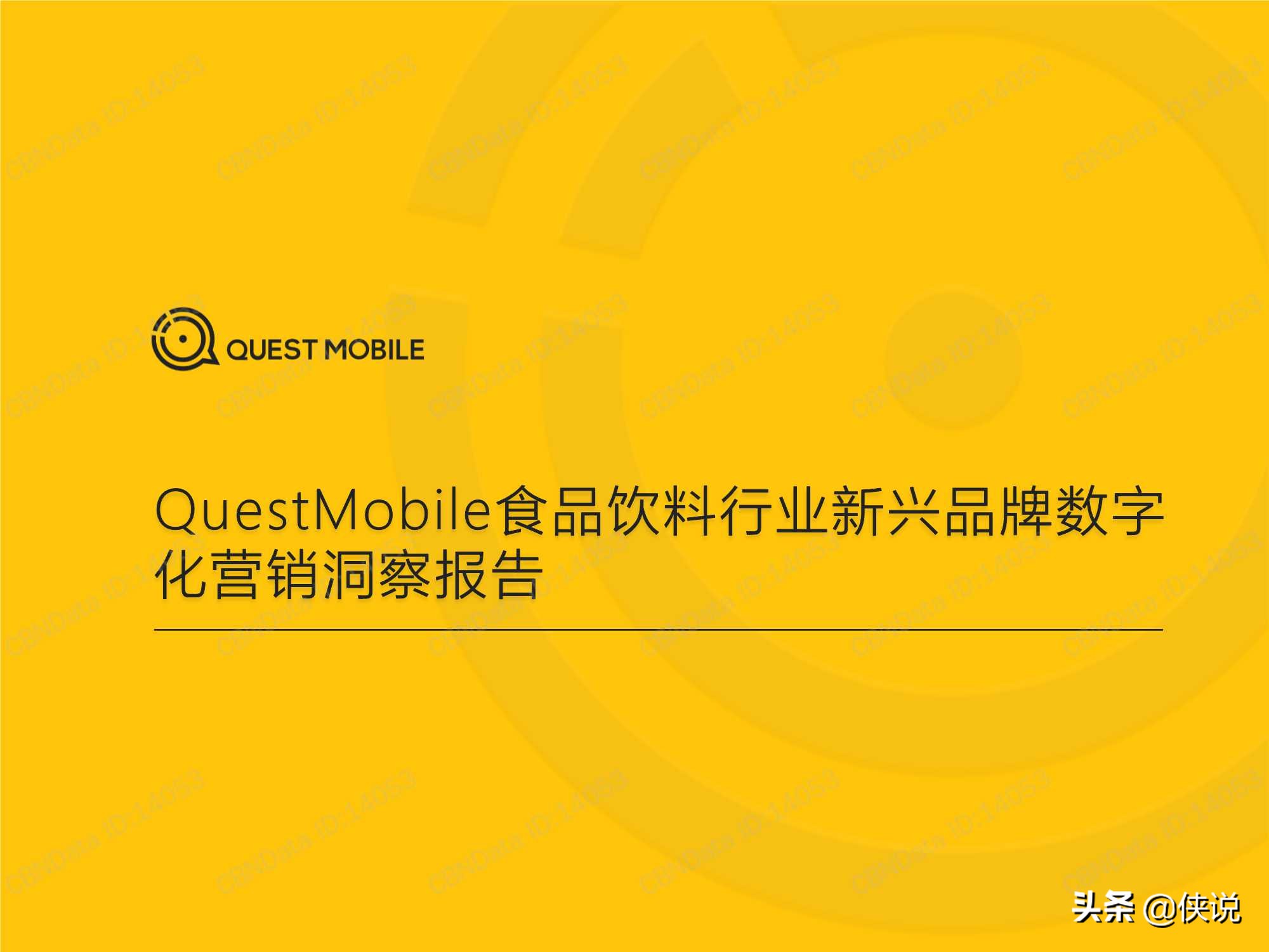 食品饮料行业新兴品牌数字化营销洞察报告（QuestMobile）