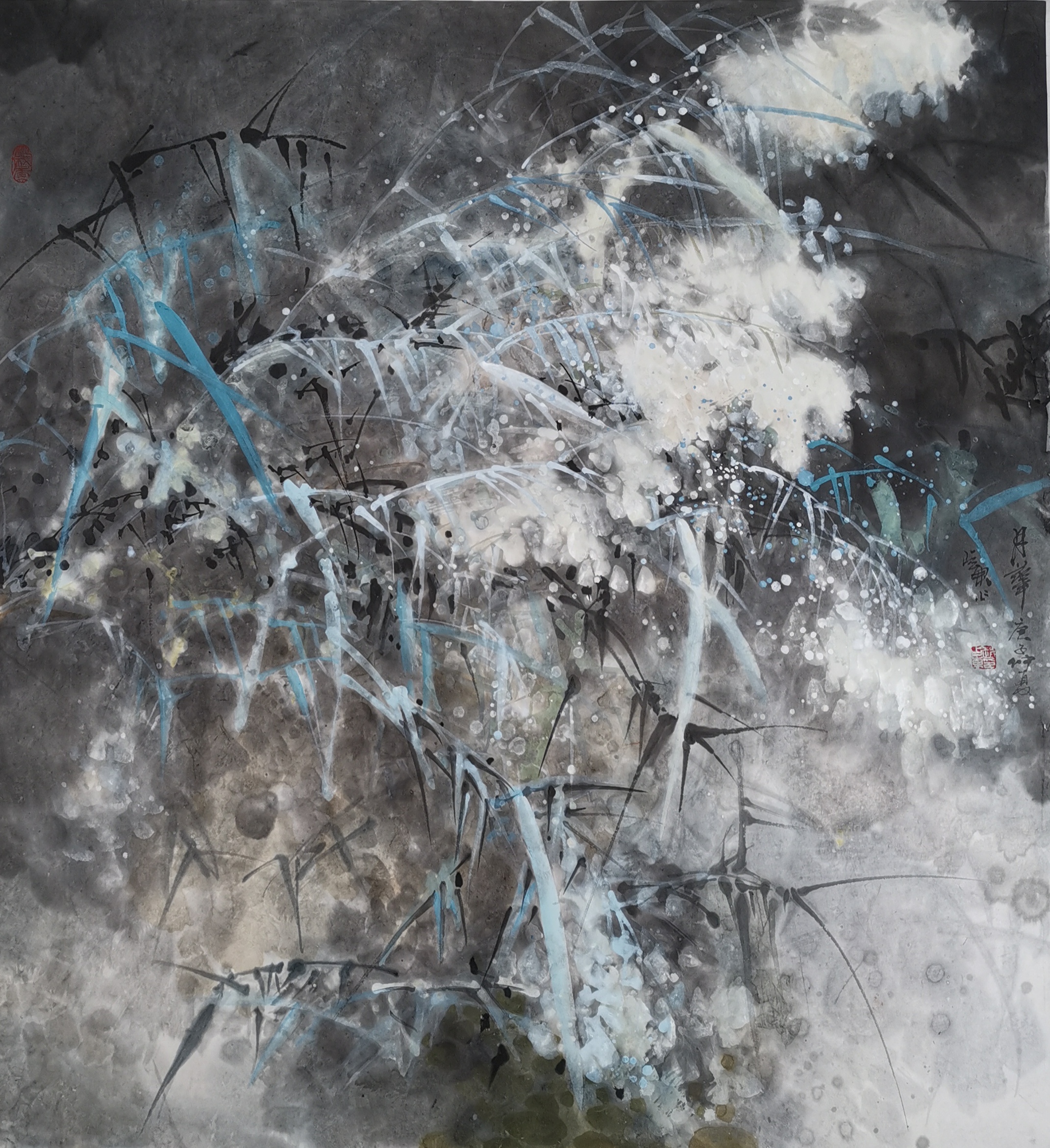 赵占东先生不是一位传统意义上的国画家,他的艺术是在横跨中西的渊博