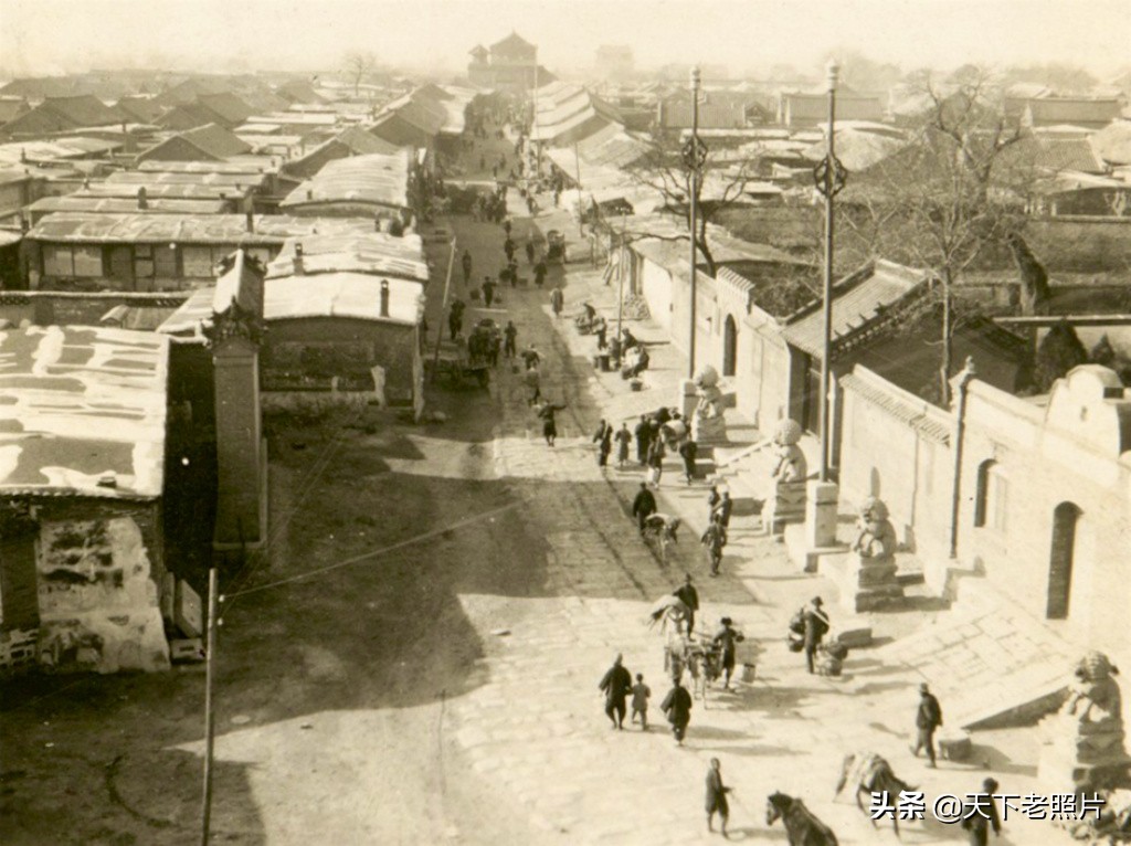 1932年的河北秦皇岛山海关及火车站海神庙老照片