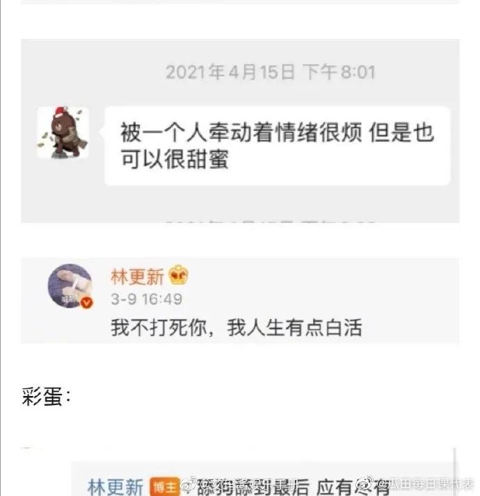 王思聪、林更新微博经典语录进行对话，毫无障碍的沟通哈哈哈哈哈