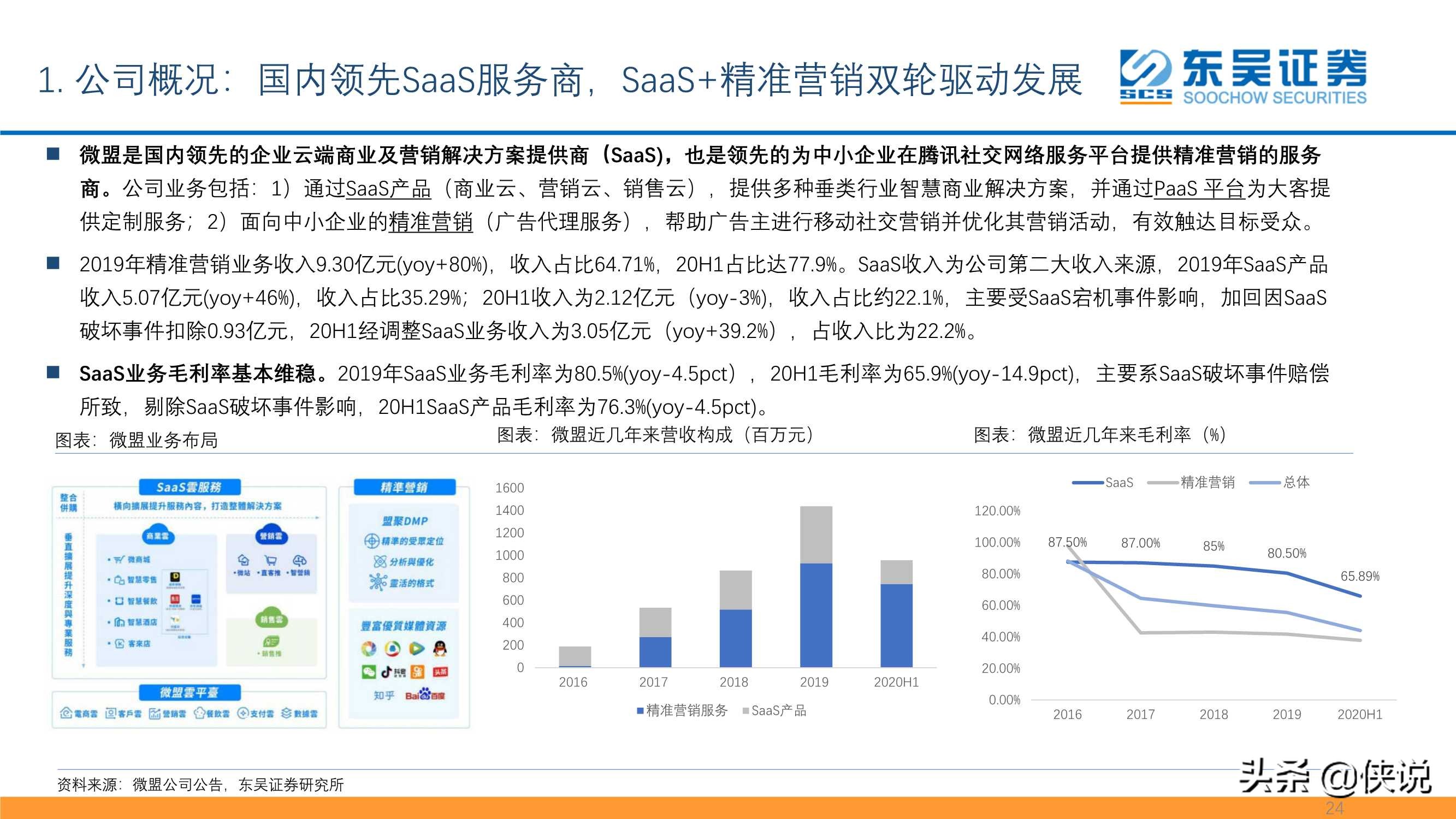 私域流量大潮兴起，商业SaaS千亿市值可期（东吴证券）