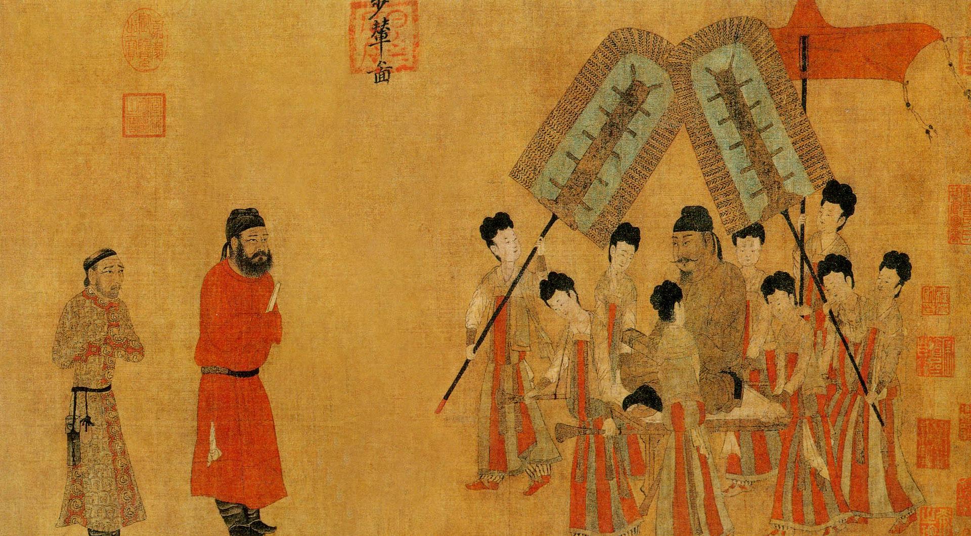 《步辇图》,中国十大名画之一.