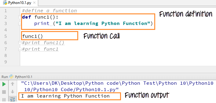 DAY4-step2 Python函数：调用，缩进，参数和返回值