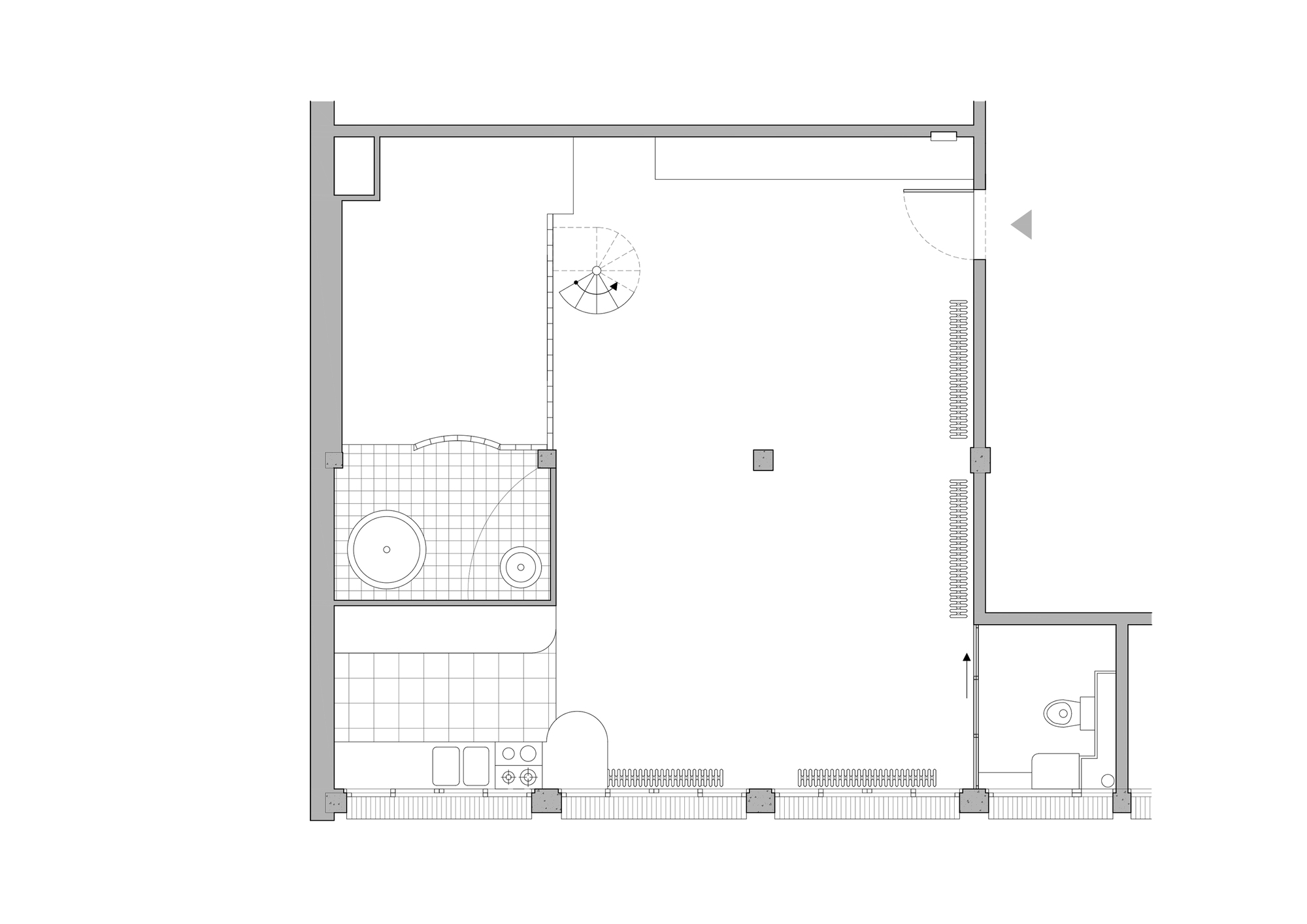 81m²巴黎公寓没有隔墙，一个中岛盒子藏起三室一卫