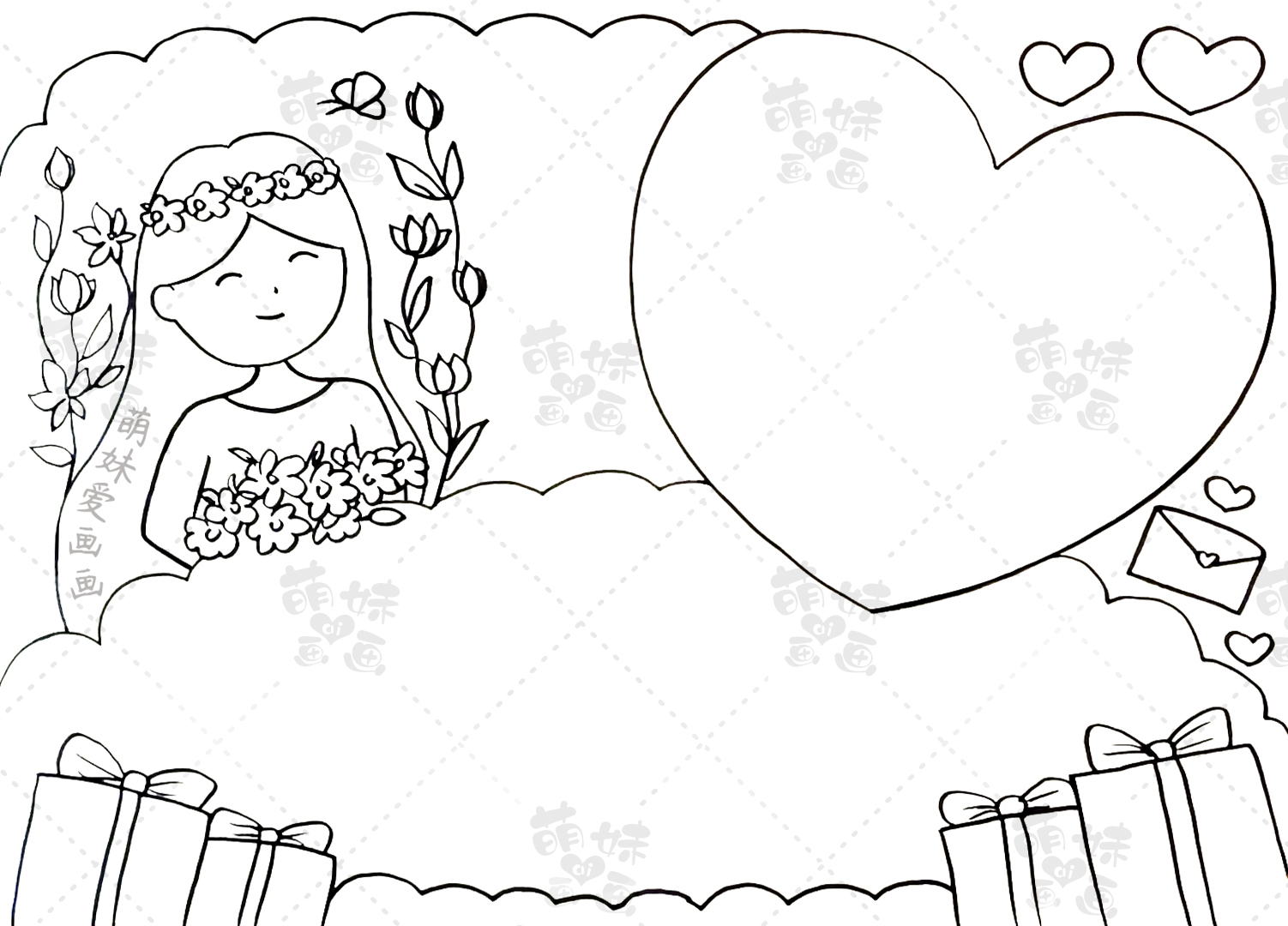 妇女节|女神节快乐38妇女节主题手抄报模板 简单又好看含内容文字