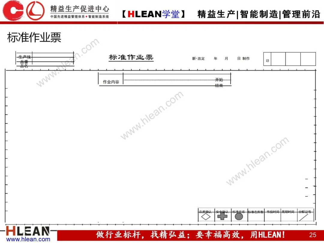 「精益学堂」标准作业及生产线平衡改善