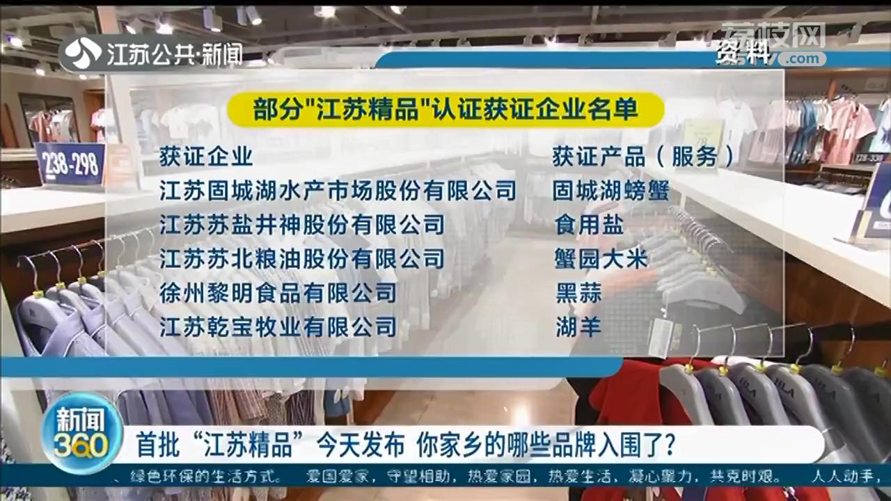 首批&ldquo;江苏精品&rdquo;亮相 看看都有哪些家乡品牌上榜