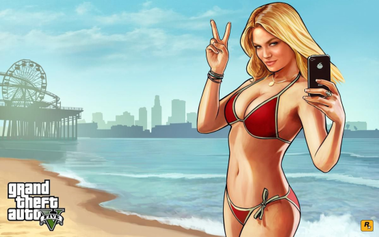 《GTA5》封面女郎与真人对比，这个画面中国玩家接受不了