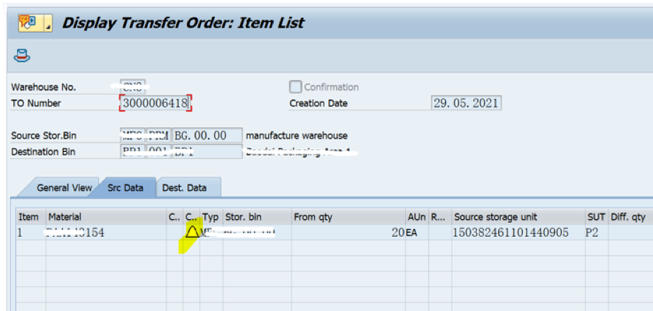 SAP WM LT15不能取消二步法确认场景中只做过第一步确认的TO单