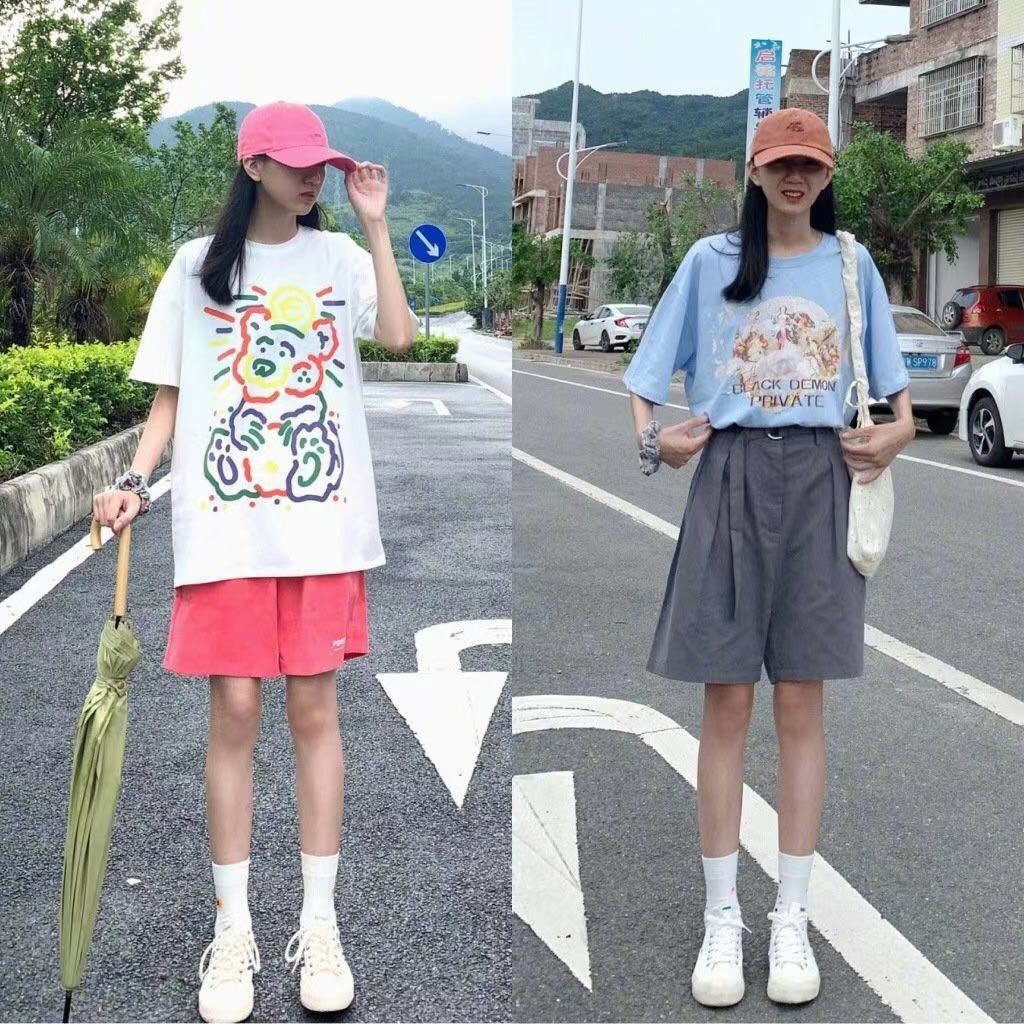 时髦个性的“印花T恤”，夏天这样穿才好看！让你告别路人感