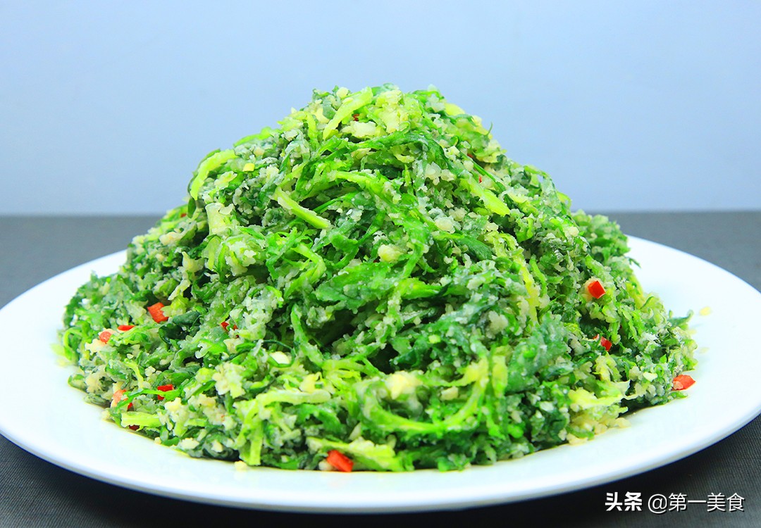 图片[1]-【蒸苦菊】做法步骤图 一把面粉就搞定 软嫩清香又去火-起舞食谱网