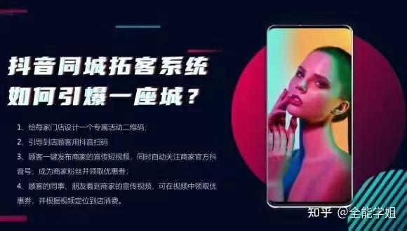 抖音商家运营推广，抖音霸屏系统，抖音同城
