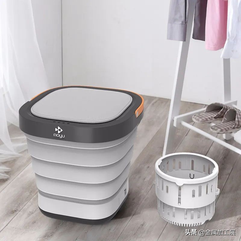 中国“新式洗衣机”一出，洗衣更简单，能折叠洗衣机一键洗涤脱水