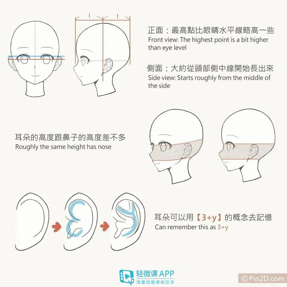动漫人物怎么画耳朵动漫人物的耳朵画法