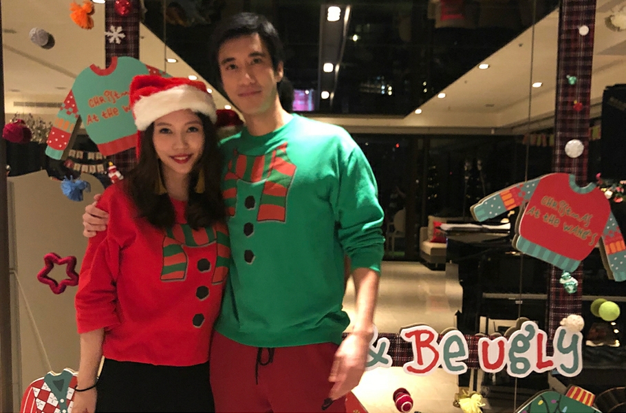 王力宏嬌妻帶娃看向日葵，李靚蕾和三個兒女穿同款，手牽手超有愛