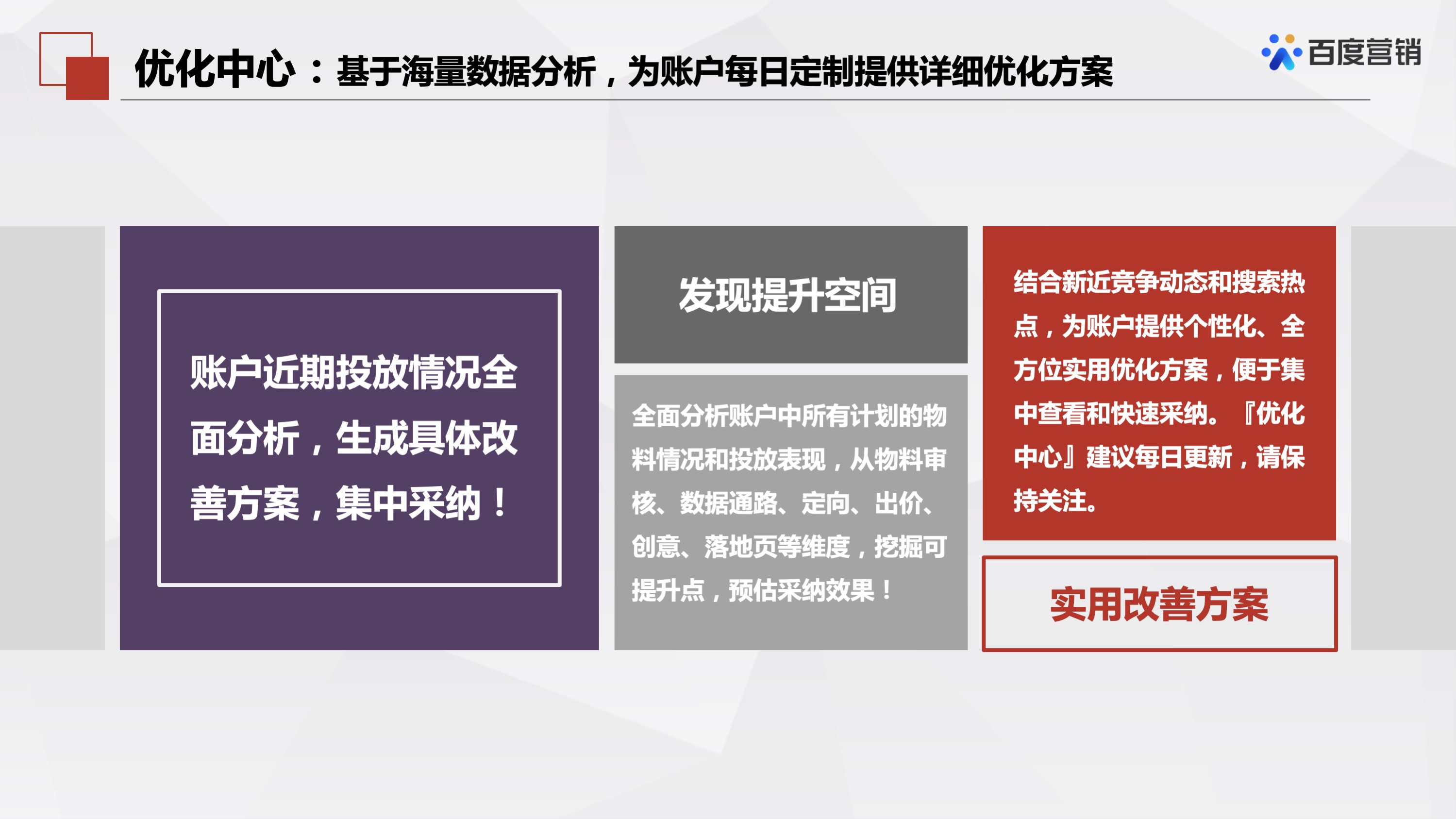 百度推广「优化中心」有哪些产品?这篇文章详细讲解产品介绍