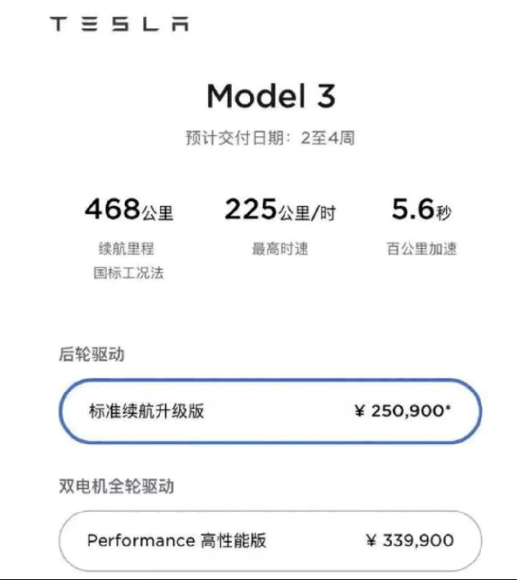 3个月贵了1万6 特斯拉今年已涨6次