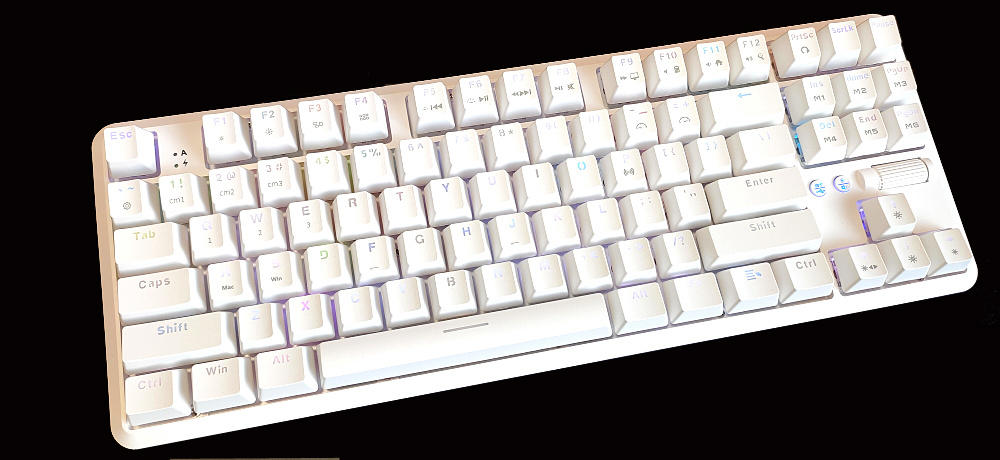 黑夜里的极致 热插拔红轴 黑爵K870T蓝牙双模机械键盘