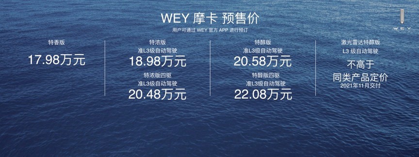 WEY品牌开创用户主权时代新智能，旗舰摩卡17.98万元起预售
