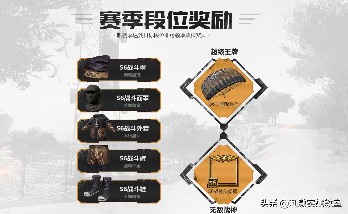 刺激战场：老玩家的回忆，S1-S6赛季的奖励，你都知道是什么吗？