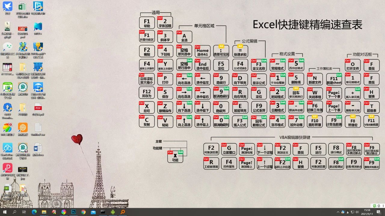 11張excel快捷鍵桌面壁紙 非常實用 請查收 電腦手機那些事兒 Mdeditor